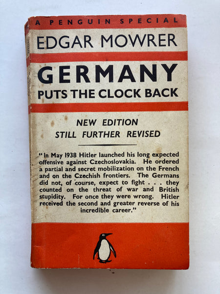 Germany Puts The Clock Back - 1938 - Edgar Mowrer