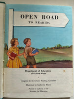 Open road to Reading, Department of Education NSW, Katherine Morris illustration-1960s