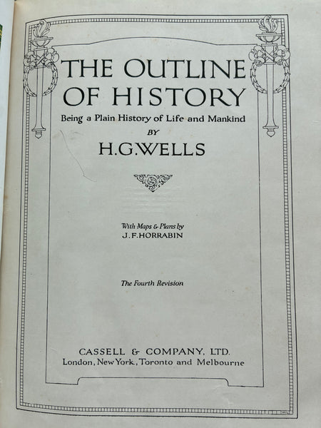 The Outline Of History by H.G. Wells - Volume One - 1925 edition