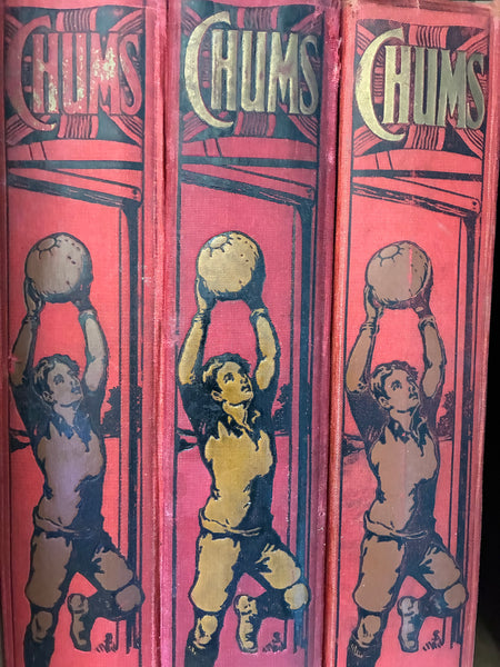 Chums 1921, 1924 and 1925 Illustrated Paper For Boys Antique Illustrated - 3 bound volumes