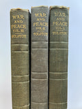 WAR AND PEACE (3 Volumes) by Leo Tolstoy - translated by Louise and Aylmer Maude