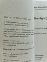 The Agony of Power
Book by Jean Baudrillard