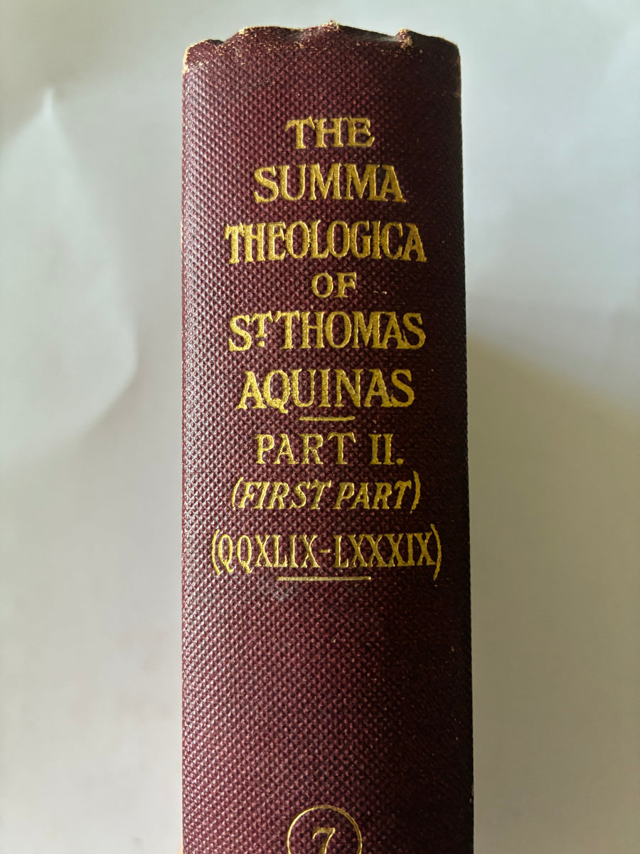 THE SUMMA THEOLOGICA OF SAINT THOMAS AQUINAS ( PART II, FIRST PART ...