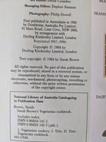 Sarah Brown's VEGETARIAN COOKBOOK 1986 edition