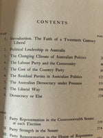 REFLECTIONS OF AN AUSTRALIAN LIBERAL BY F. W. EGGLESTON  Published for the Australian National University F. W. CHESHIRE, MELBOURNE