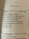 REFLECTIONS OF AN AUSTRALIAN LIBERAL BY F. W. EGGLESTON  Published for the Australian National University F. W. CHESHIRE, MELBOURNE